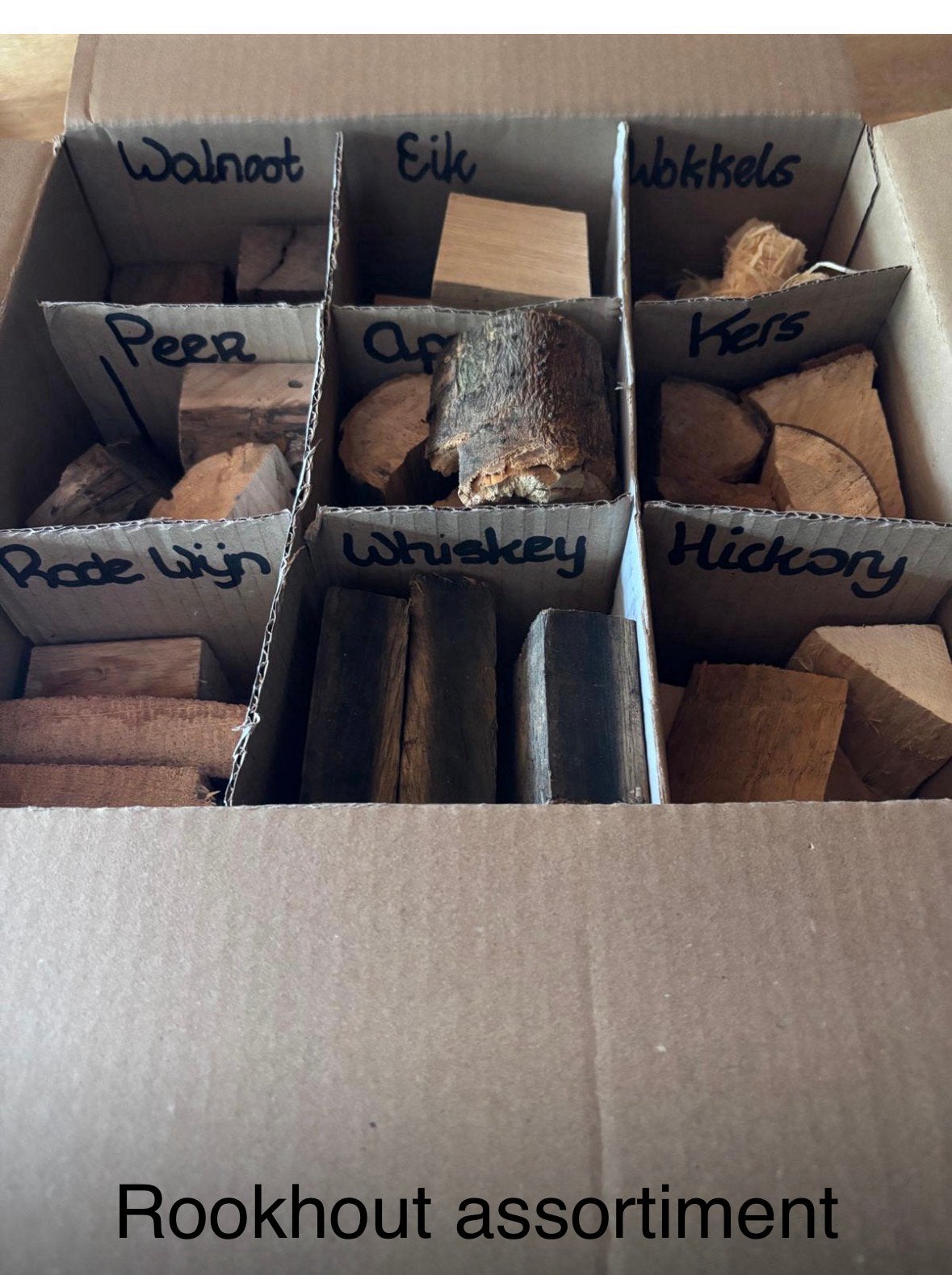 Rookhout assortiment box, Tuin en Terras, Barbecue-accessoires, Ophalen of Verzenden, Nieuw