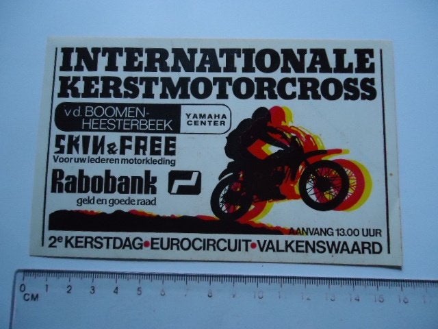 sticker oud Motorcross Yamaha Heesterbeek vd Boomen cross, Verzenden, Zo goed als nieuw, Bedrijf of Vereniging