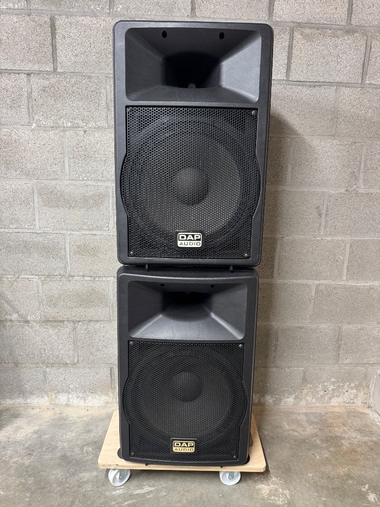 2 x dap audio K-115, Zo goed als nieuw, 120 watt of meer, Front, Rear of Stereo speakers, Ophalen