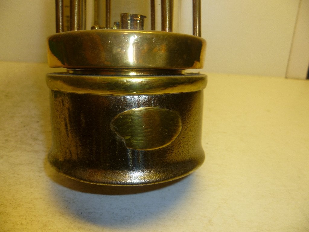 Mijnlamp met Koperen binnenwerk heel mooi, Ophalen of Verzenden