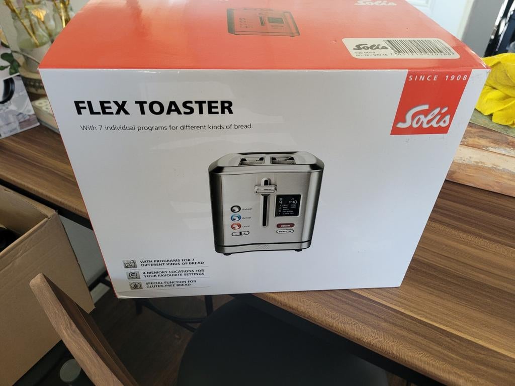 Solis Flex Toaster - Nieuw in doos met 7 programma's, Ophalen of Verzenden, Nieuw