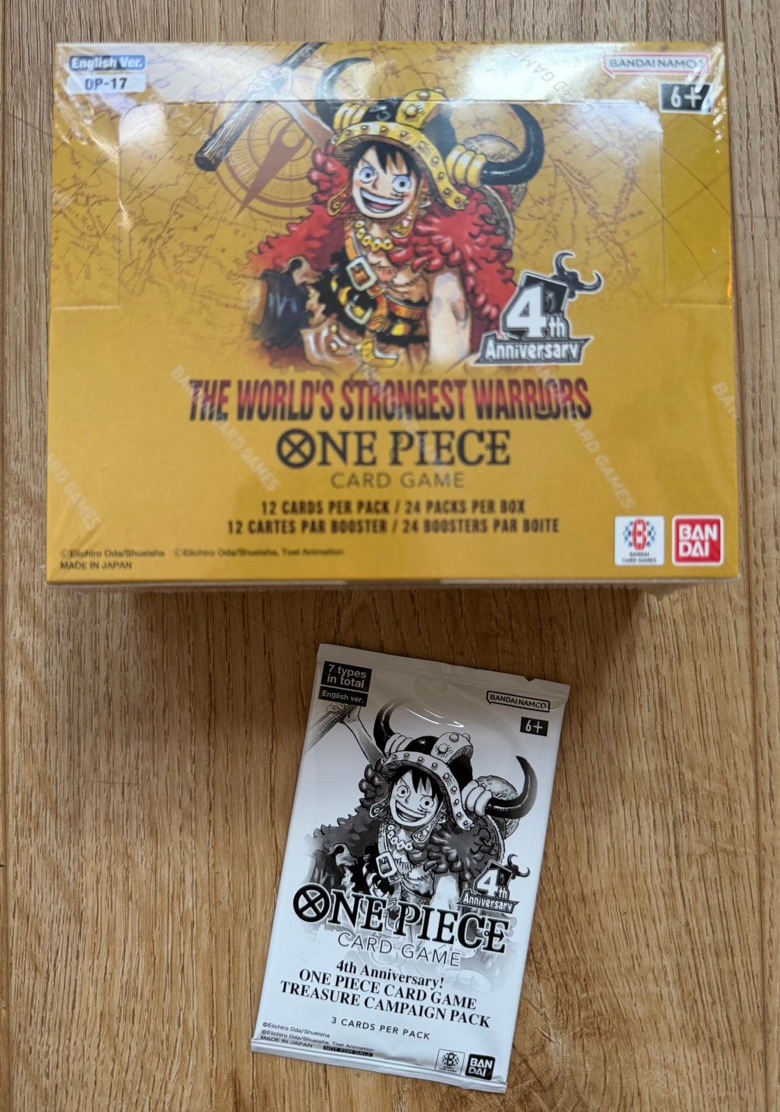 One Piece OP-17 Booster Box – Sealed + Treasure Pack, Hobby en Vrije tijd, Ophalen of Verzenden, Zo goed als nieuw, Boosterbox