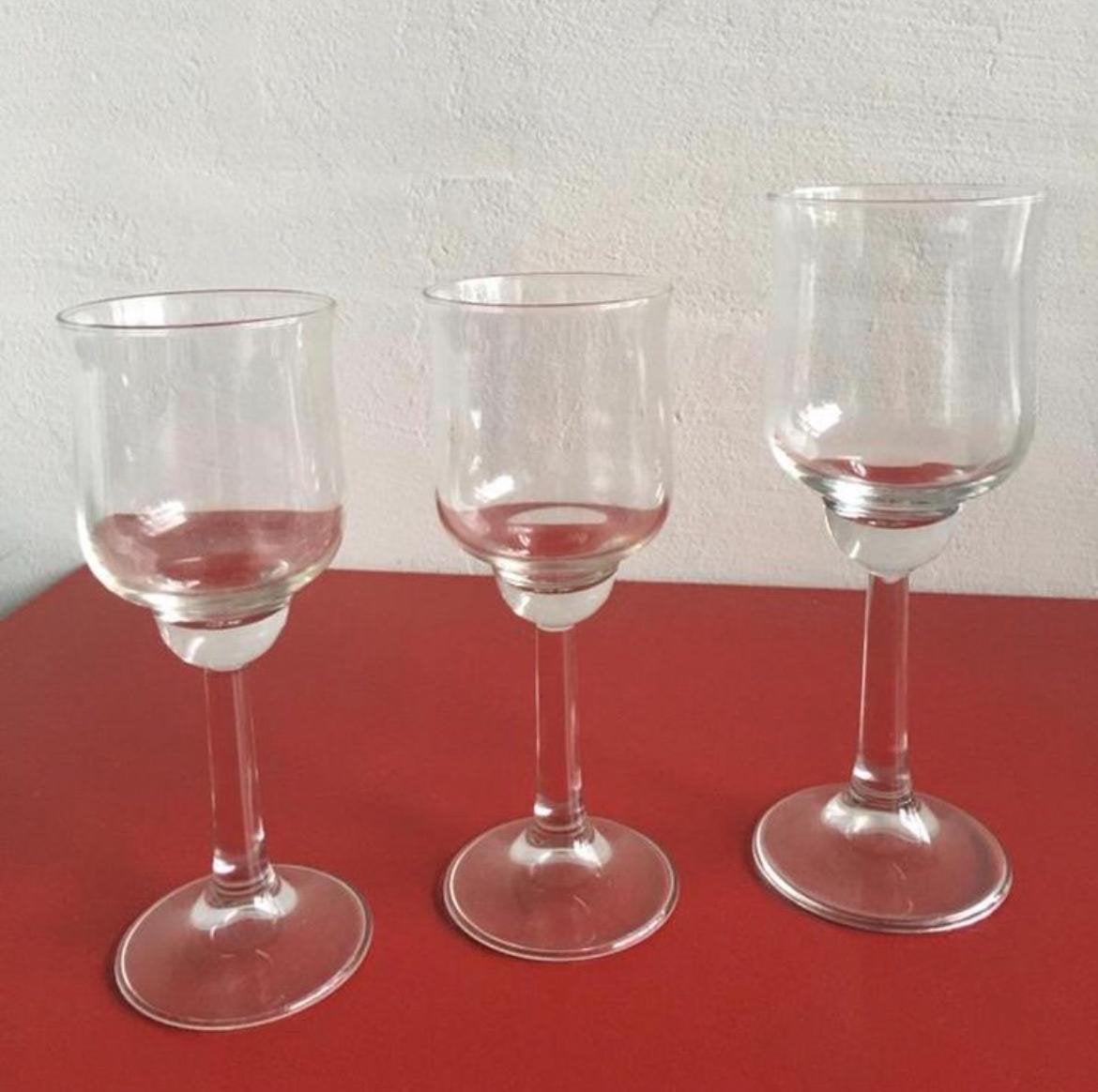 Vintage Royal Leerdam Ambassador wijnglazen set diverse, Ophalen, Glas of Glazen, Overige merken, Overige stijlen