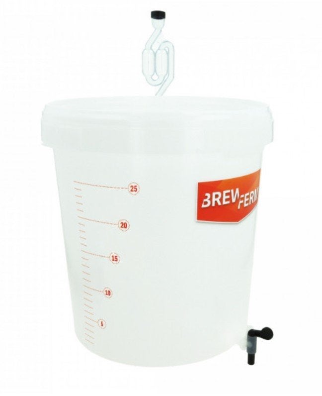 Brewferm brouw-/gistingsemmer 30 l met kraantje en waterslot, Ophalen of Verzenden, Nieuw