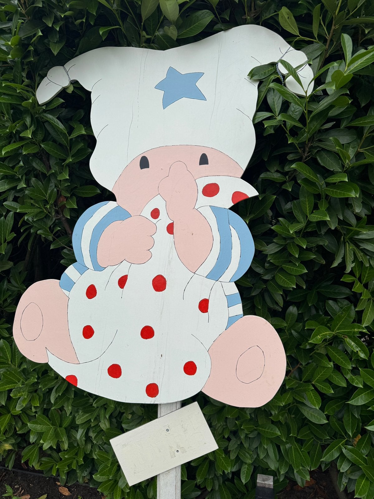 Geboortebord te huur duimende baby, Ophalen, Zo goed als nieuw, Geboortebord