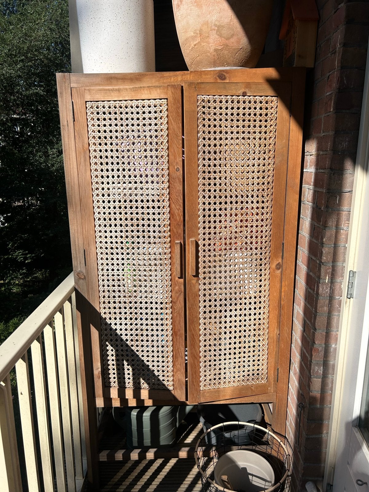 Rotan kast van Kwantum - opknapper of voor buiten, Huis en Inrichting, Ophalen, Gebruikt