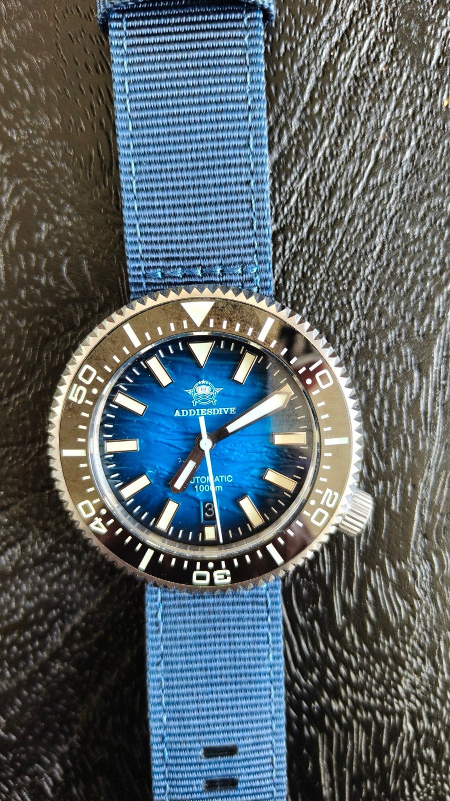 Mooie Addiesdive 1000m Diver, IN PRIJS VERLAAGD., Staal, Polshorloge, Ophalen of Verzenden, Zo goed als nieuw