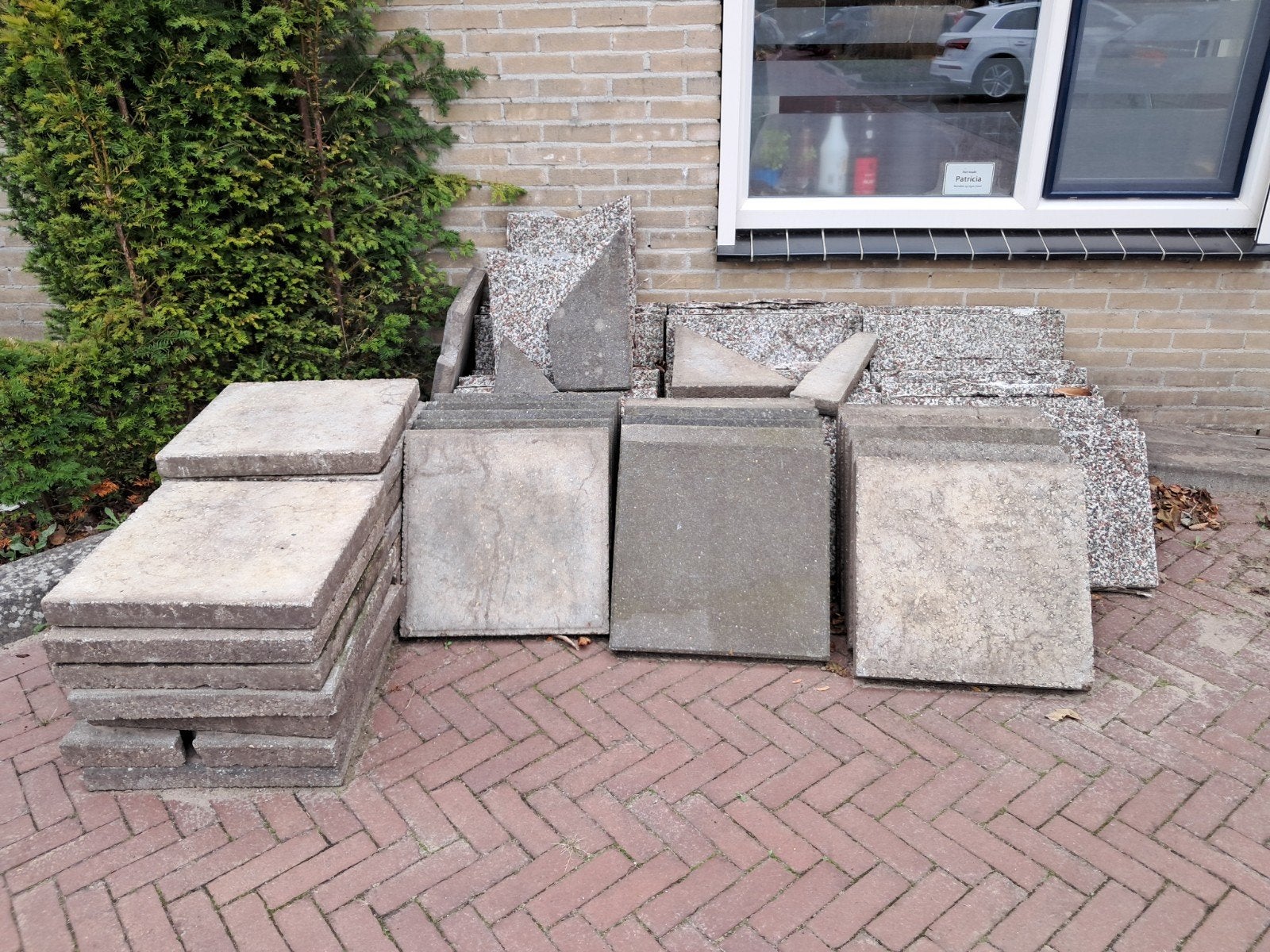 gratis tegels, Tuin en Terras, Ophalen, Gebruikt, Beton, Overige typen