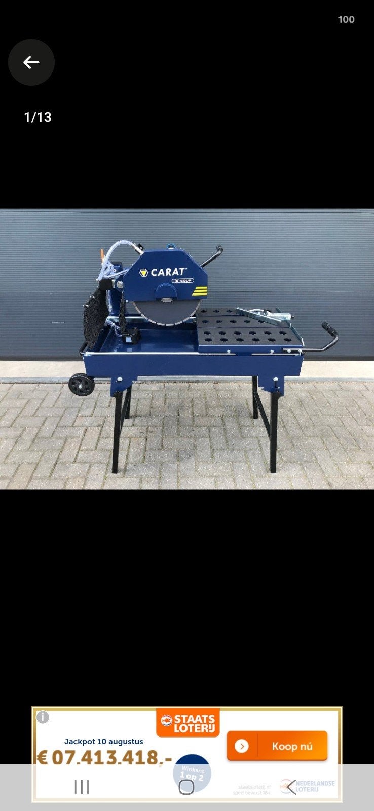 carat zaagtafel, Ophalen, 1200 watt of meer, Cirkelzaag, 70 mm of meer