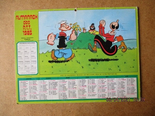adv0844 popeye almanach 1, Eén stripboek, Ophalen, Gelezen