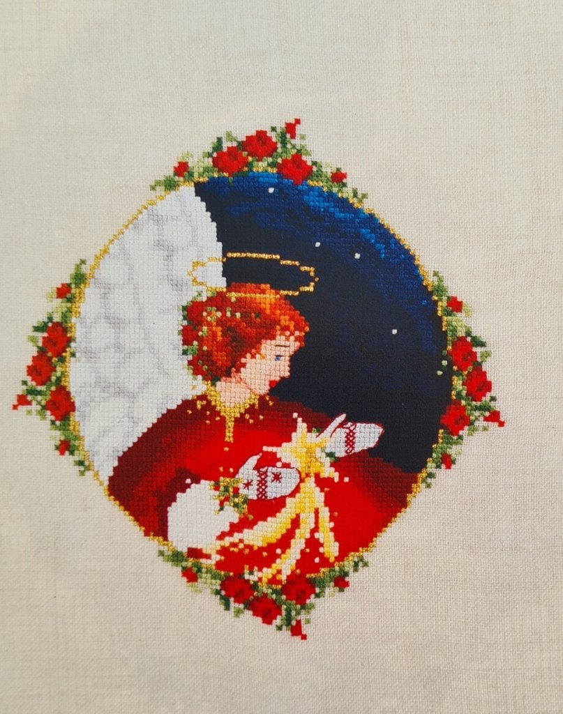 Kerst Engel borduurpatroon, Ophalen, Nieuw, Handborduren, Patroon