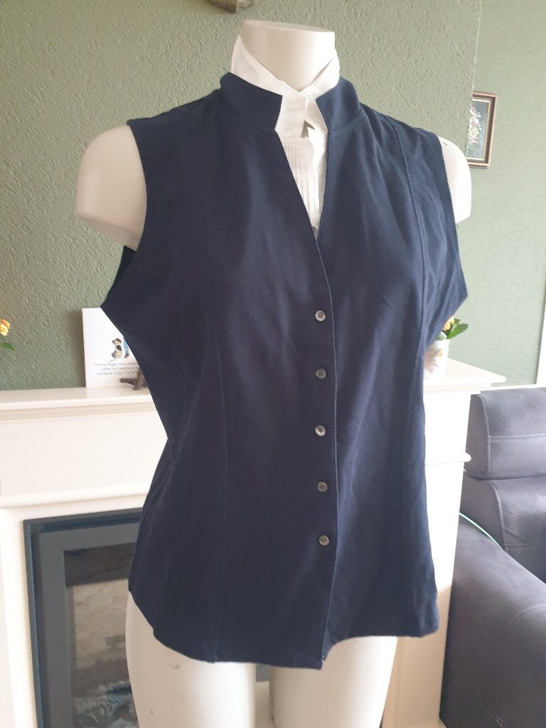 Blanche XXL chique mouwloos blauw blouse, Maat 46/48 (XL) of groter, Zo goed als nieuw, Blanche, Verzenden