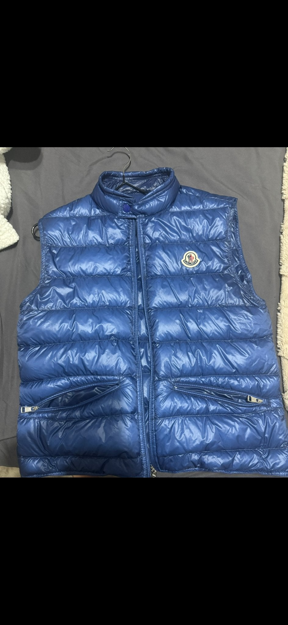 Moncler Longue Saison Bodywarmer Blauw, Ophalen of Verzenden, Zo goed als nieuw, Maat 46 (S) of kleiner, Blauw