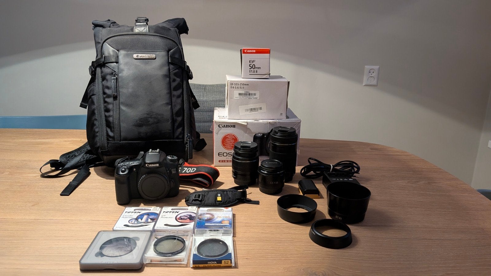 Canon EOS 70D spiegelreflex, diverse objectieven/accessoires, Audio, Tv en Foto, Ophalen, Zo goed als nieuw, Spiegelreflex, Canon