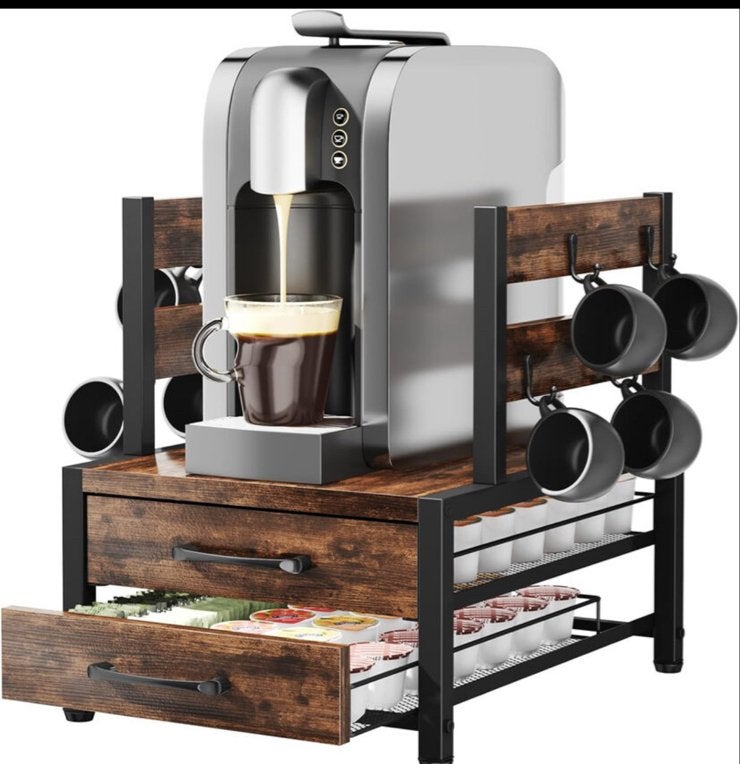 Koffiemokkenhouder Organizer Opbergrek - Hout & Metaal, Ophalen, Overige typen, Hout, Nieuw