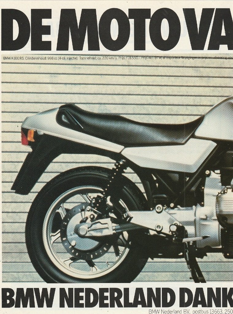 Retro reclame 1983 BMW motor veel geluk in nieuwjaar, Verzamelen, Verzenden, Overige typen