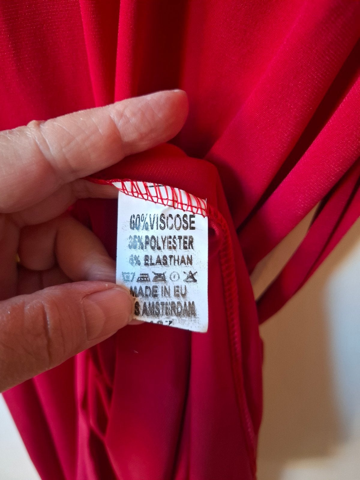 Fos Amsterdam Rode Jurk - Maat XL/42, Kleding | Dames, Fos Amsterdam, Maat 46/48 (XL) of groter, Nieuw, Ophalen of Verzenden