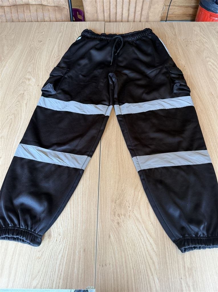 Zwarte Werk-/Joggingbroek XL met Reflectiestrepen, Ophalen of Verzenden, Nieuw, Maat 56/58 (XL), Zwart