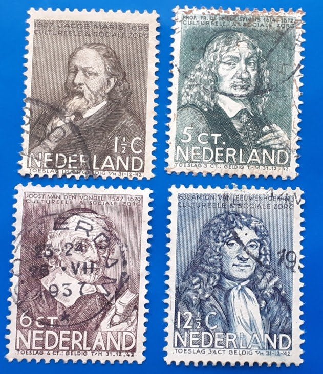 NVPH 296/299 Zomerzegels - 1937 gestempeld, Postzegels en Munten, Postzegels | Nederland, Verzenden, T/m 1940, Gestempeld