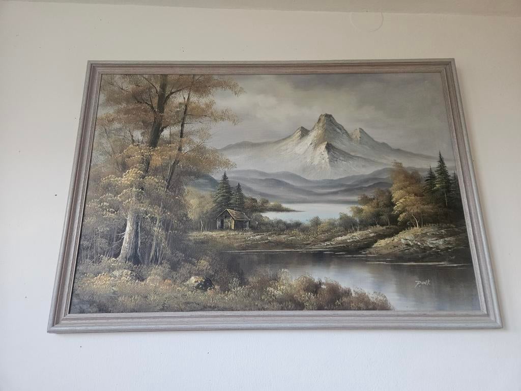 Mooie schilderij op doek olijfolie, Ophalen of Verzenden