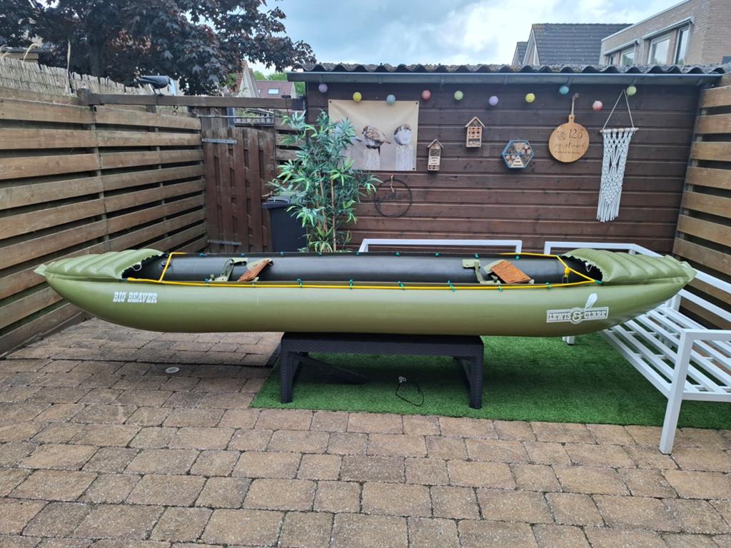 Gumotex Palava 380, opblaasbare hypalon kano, 3 persoons, Ophalen