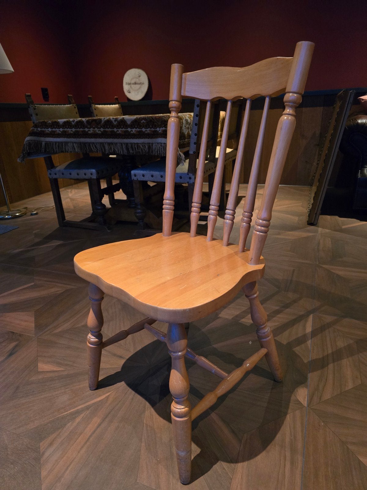 Set van 6 houten stoelen, Antiek en Kunst, Ophalen
