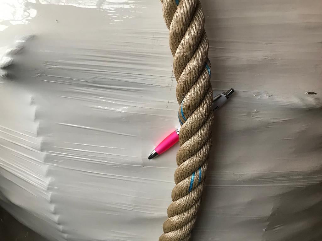 Scheepstouw kunststof sisal uitstraling 36mm, Info@alletouw.nl, Nieuw, Ophalen of Verzenden, Trekwei 13