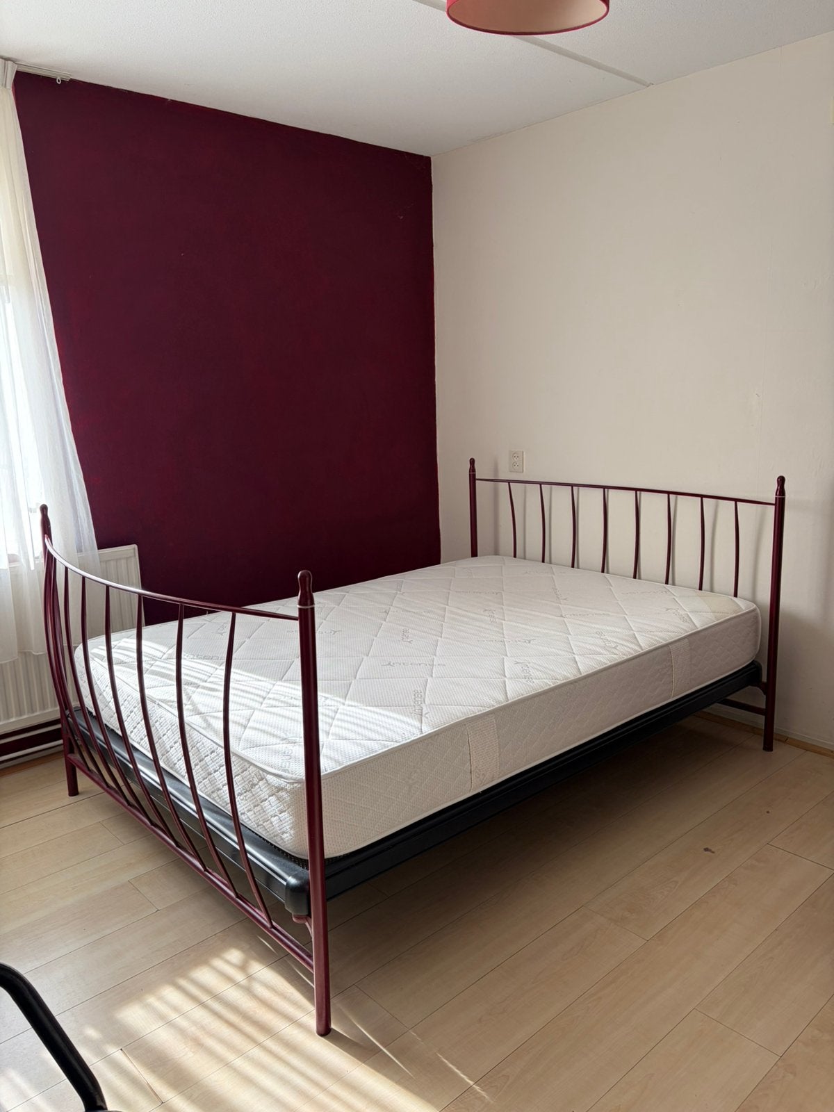 Bed Auping met spiraalbodem | Twijfelaar, Gebruikt, Ophalen of Verzenden, 100 cm of meer, Matras