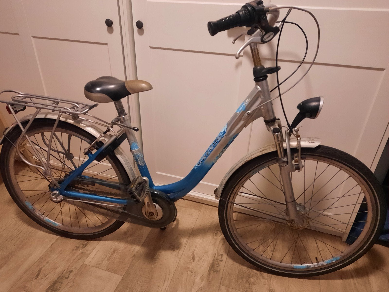 Gazelle Orange damesfiets, meisjesfiets met 3 versnellingen, Ophalen, Terugtraprem, Gebruikt, Versnellingen
