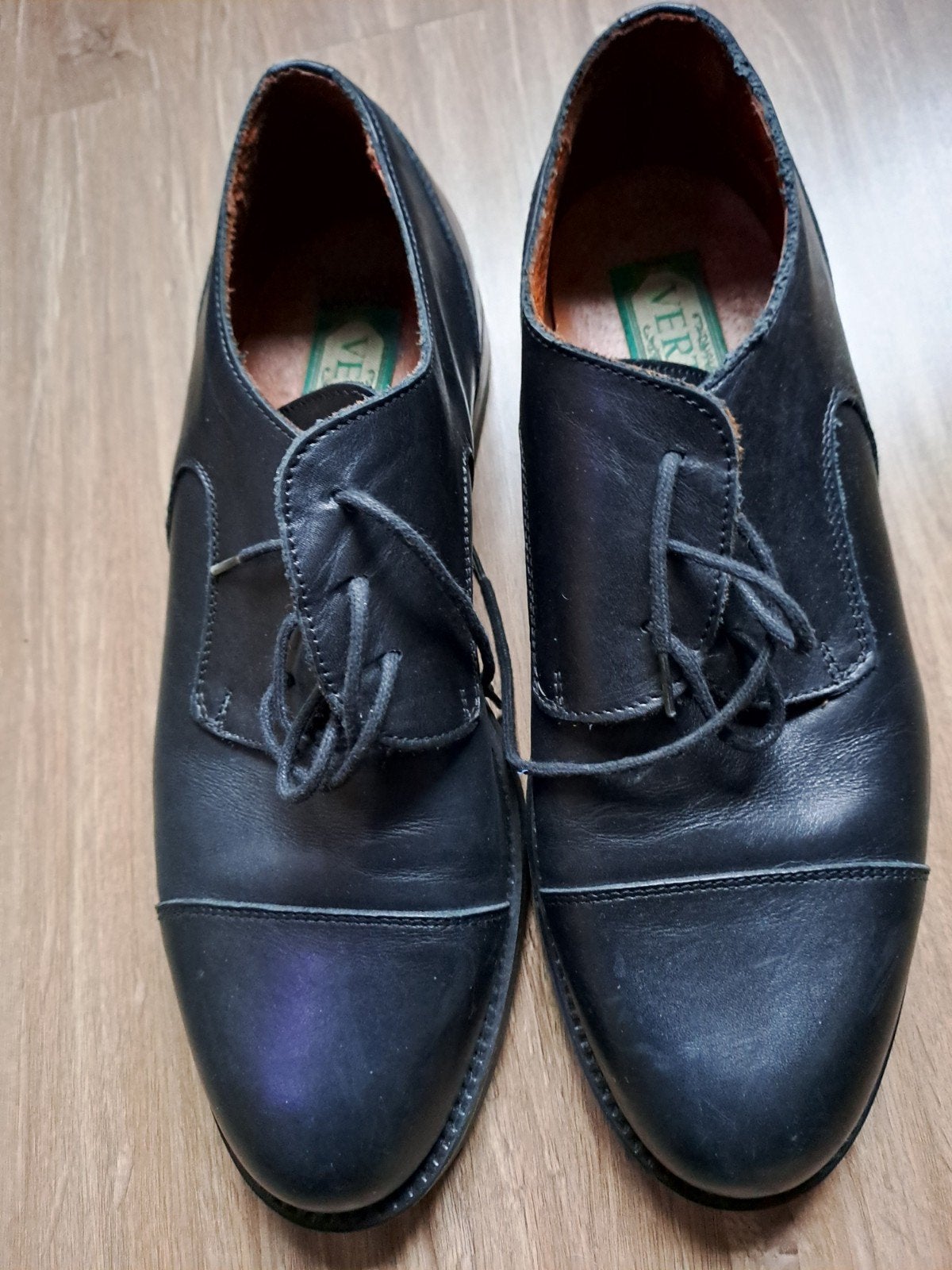 Vertice Nette Schoenen Leder Zwart Maat 42 Made in Italy, Zwart, Ophalen of Verzenden, Gedragen, Vertice