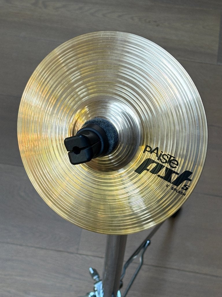 Paiste PST-5 splash bekken 8 inch + Pearl bekkenstandaard, Ophalen of Verzenden, Gebruikt, Overige merken
