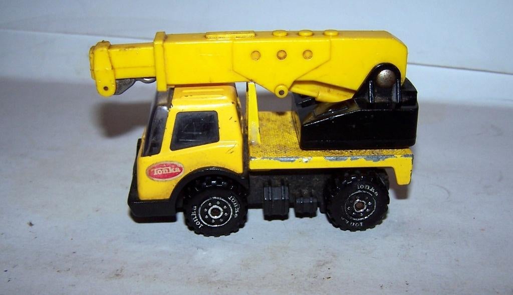 Vintage Tonka rijdende hijskraan. Izgs., Verzamelen, Speelgoed, Ophalen of Verzenden, Zo goed als nieuw