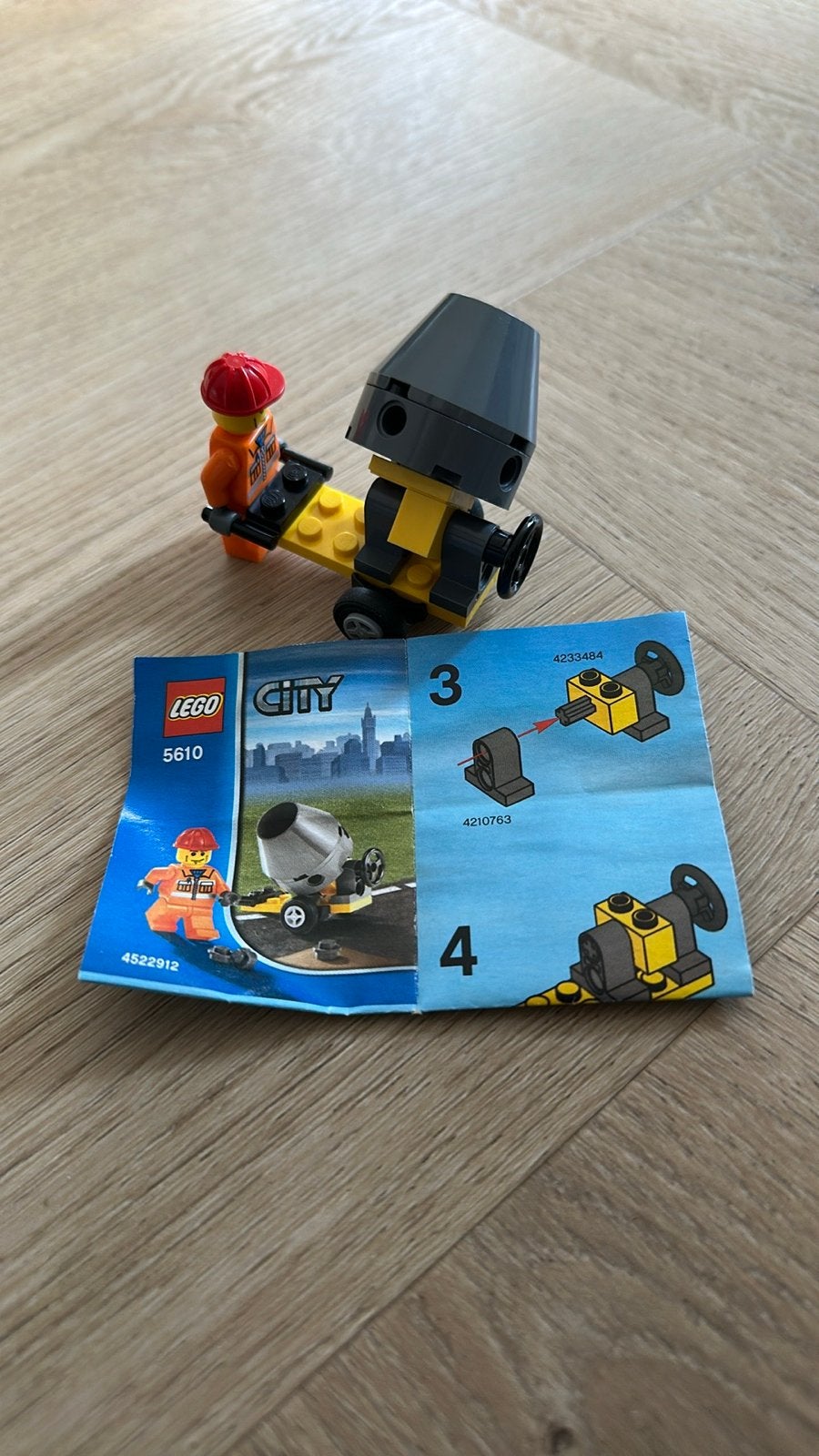 LEGO City Cementmixer met bouwvakker - 5610, Lego, Ophalen of Verzenden, Complete set, City
