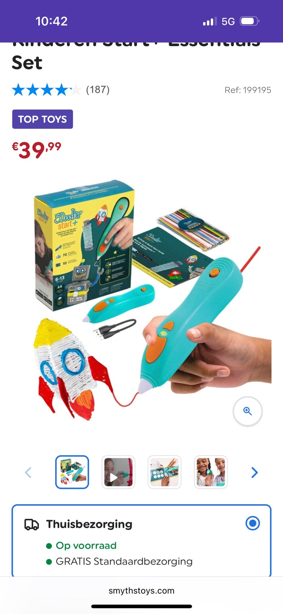 3Doodler Start+ Essentials Set - Teken in 3D!, Ophalen, Zo goed als nieuw, Knutselen