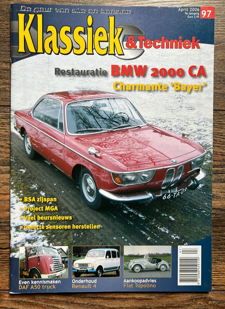 KT: BMW 2000 CA, Renault 4, DAF A50, Fiat Topolino, MG MGA, Ophalen of Verzenden, Zo goed als nieuw, Algemeen
