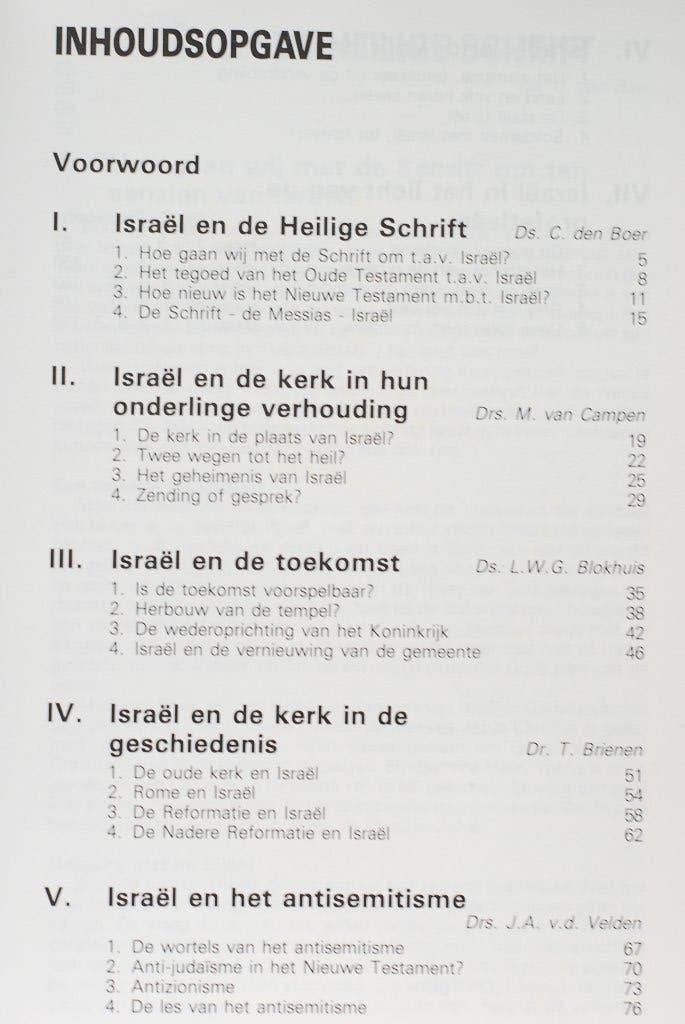 Vraag en teken - Bezinningscomité Israël - Vintage Boek 1986, Ds. C. den Boer, drs. M. van Campen, ir. J. v.d. Graaf, Verzenden