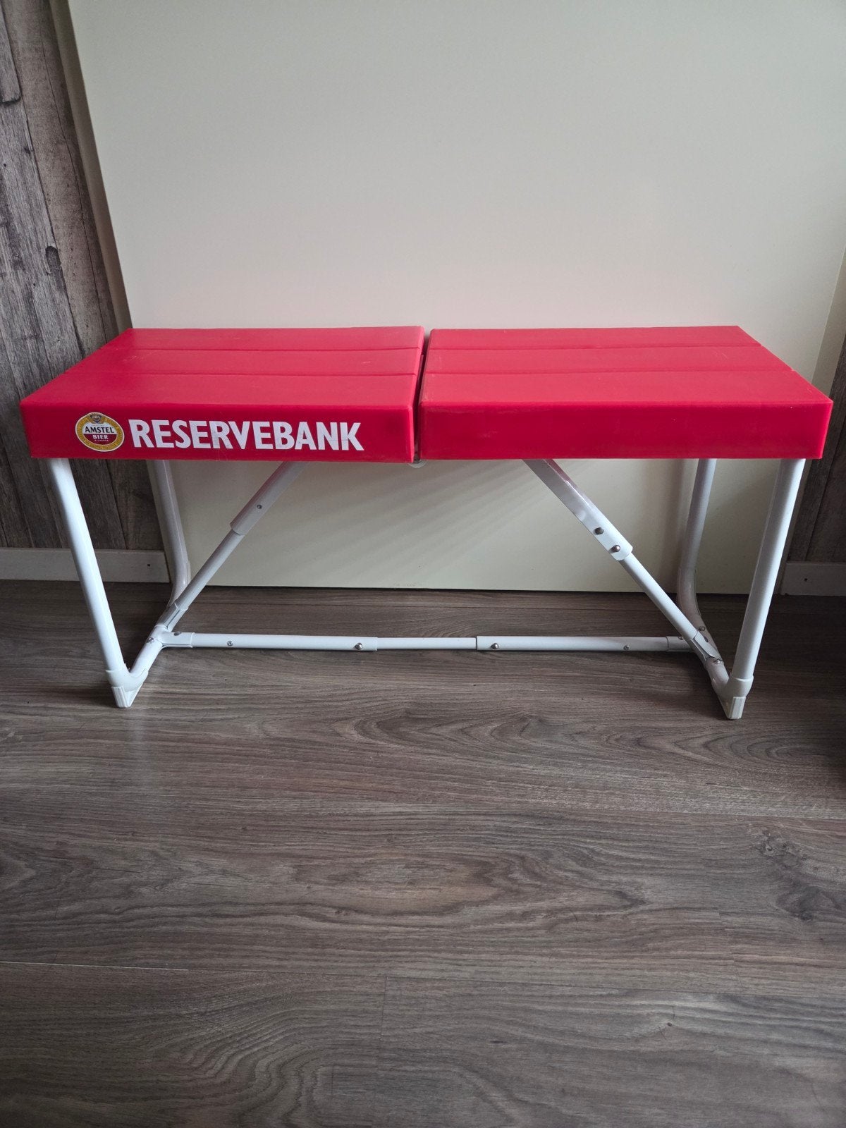 Amstel Reservebank - Opvouwbare Bank voor Evenementen, Tuin en Terras, Ophalen of Verzenden, Gebruikt, Plastic