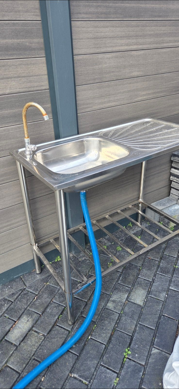 RVS Buitenspoelbak, Ophalen, Zo goed als nieuw, Vrijstaand