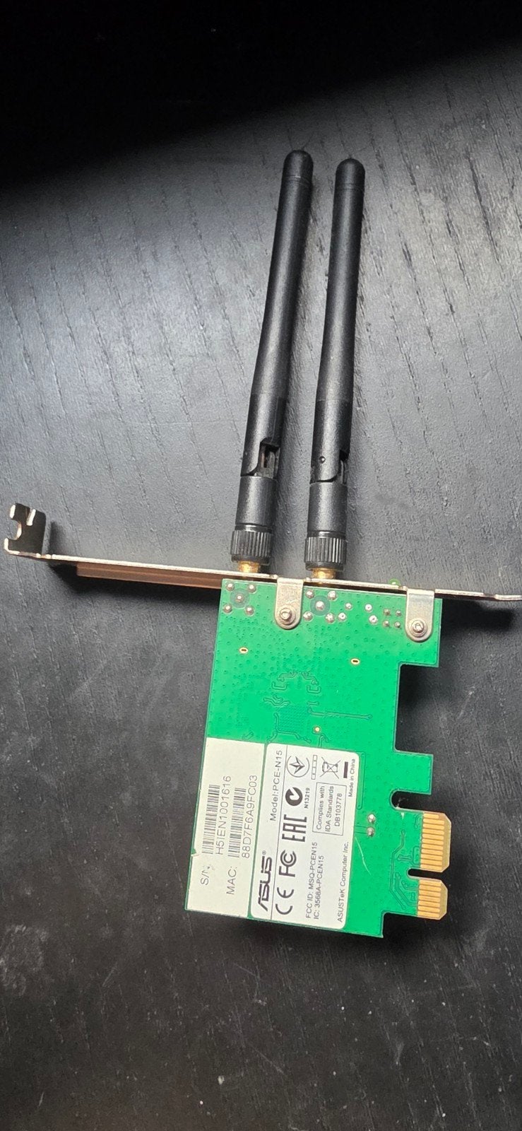 ASUS PCE-N15 draadloze netwerkkaart (WiFi adapter), Ophalen of Verzenden, Zo goed als nieuw, Intern, ASUS
