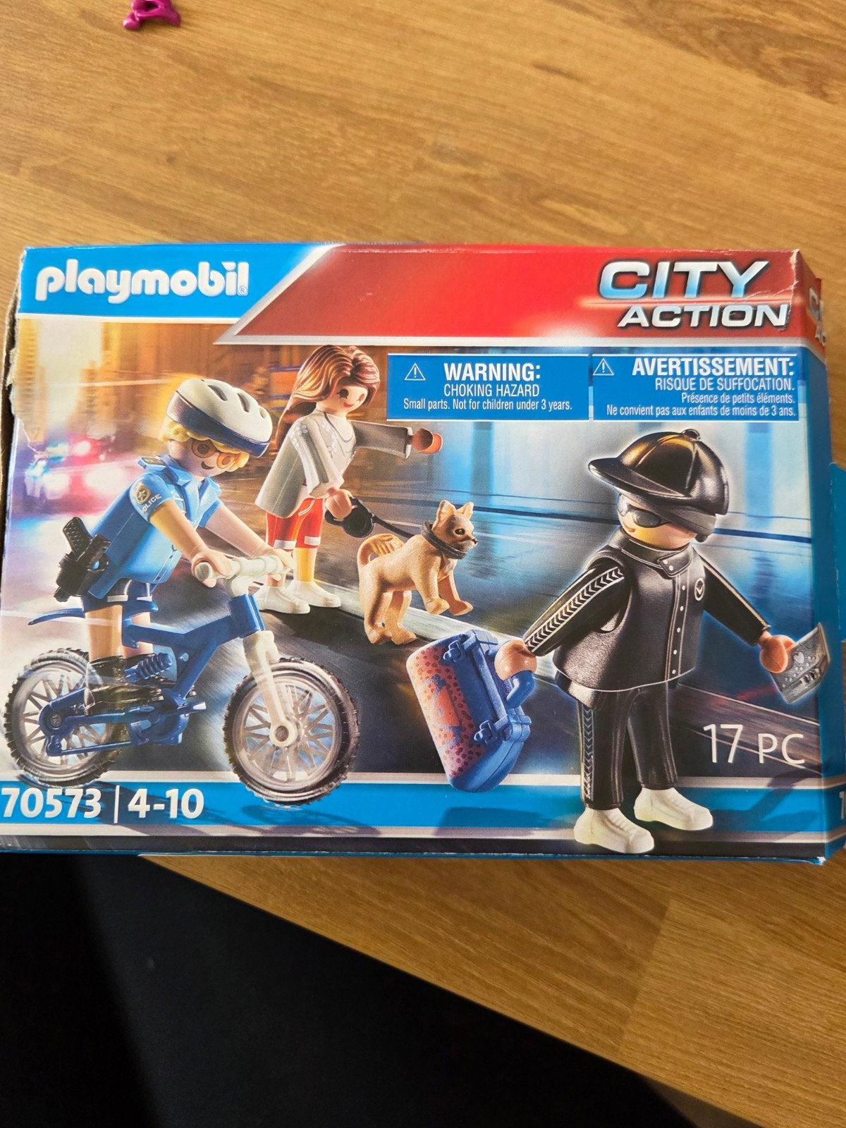 Playmobil City Action 70573 Politie met fiets, Complete set, Ophalen of Verzenden, Zo goed als nieuw, City action