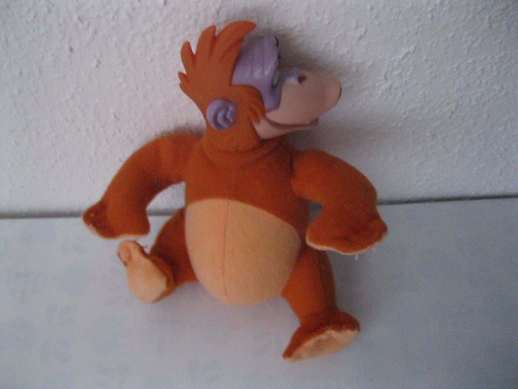 1 Disney knuffel Oerang-oetan Koning Lowietje, 15 cm., Ophalen of Verzenden, Leeuwenkoning of Jungle Boek, Zo goed als nieuw, Knuffel