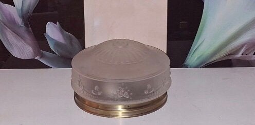 Art Deco plafondlamp, Wit, Plafondlamp, E27 (groot), Ophalen of Verzenden