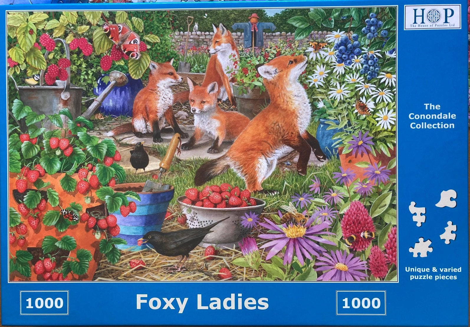 HOP 1000🧩 Foxy Ladies, Hobby en Vrije tijd, Denksport en Puzzels, Ophalen of Verzenden, 500 t/m 1500 stukjes, Zo goed als nieuw