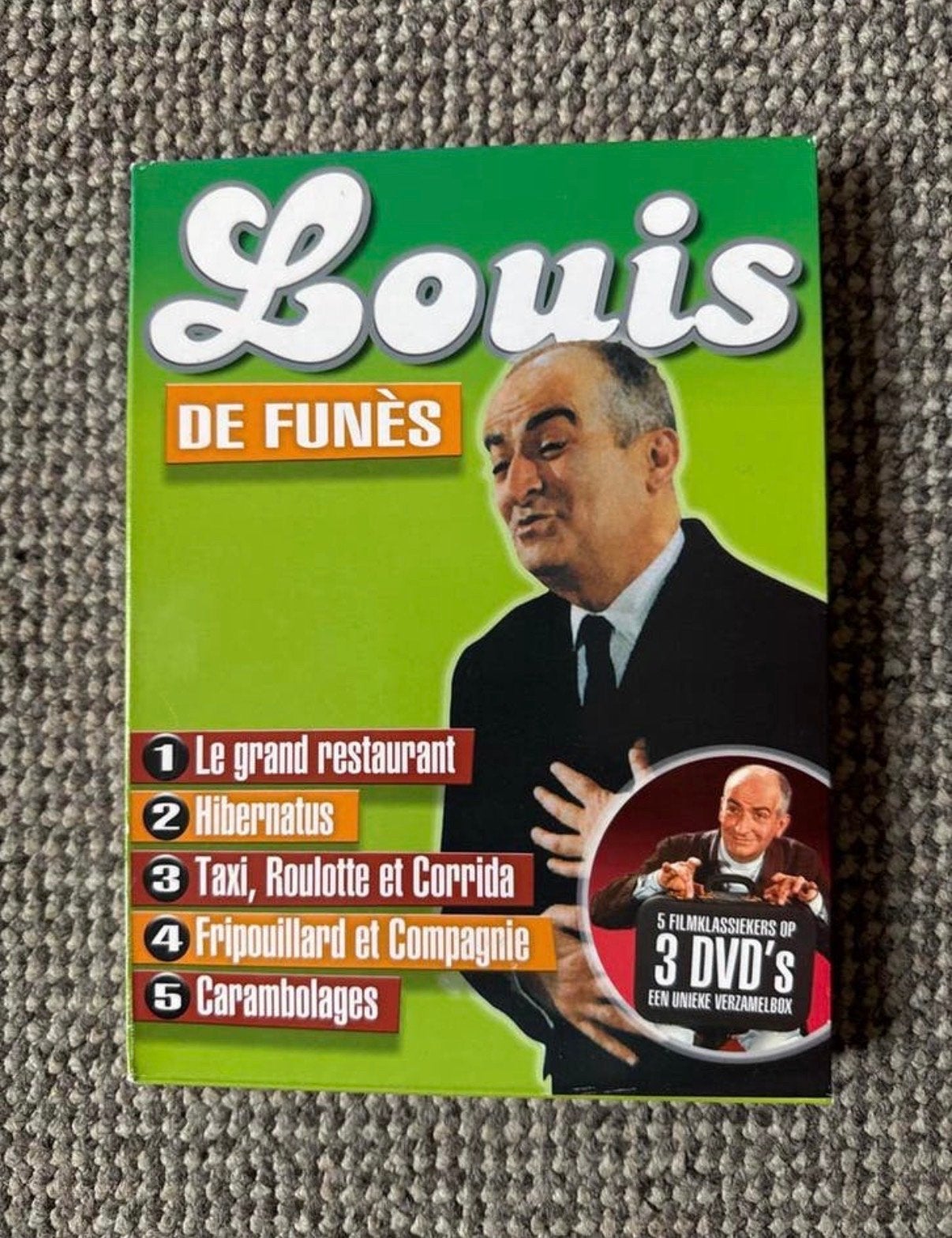 Louis de Funès - 5 Filmklassiekers Boxset (3 DVD's), Alle leeftijden, Nederlands, Ophalen of Verzenden, Zo goed als nieuw