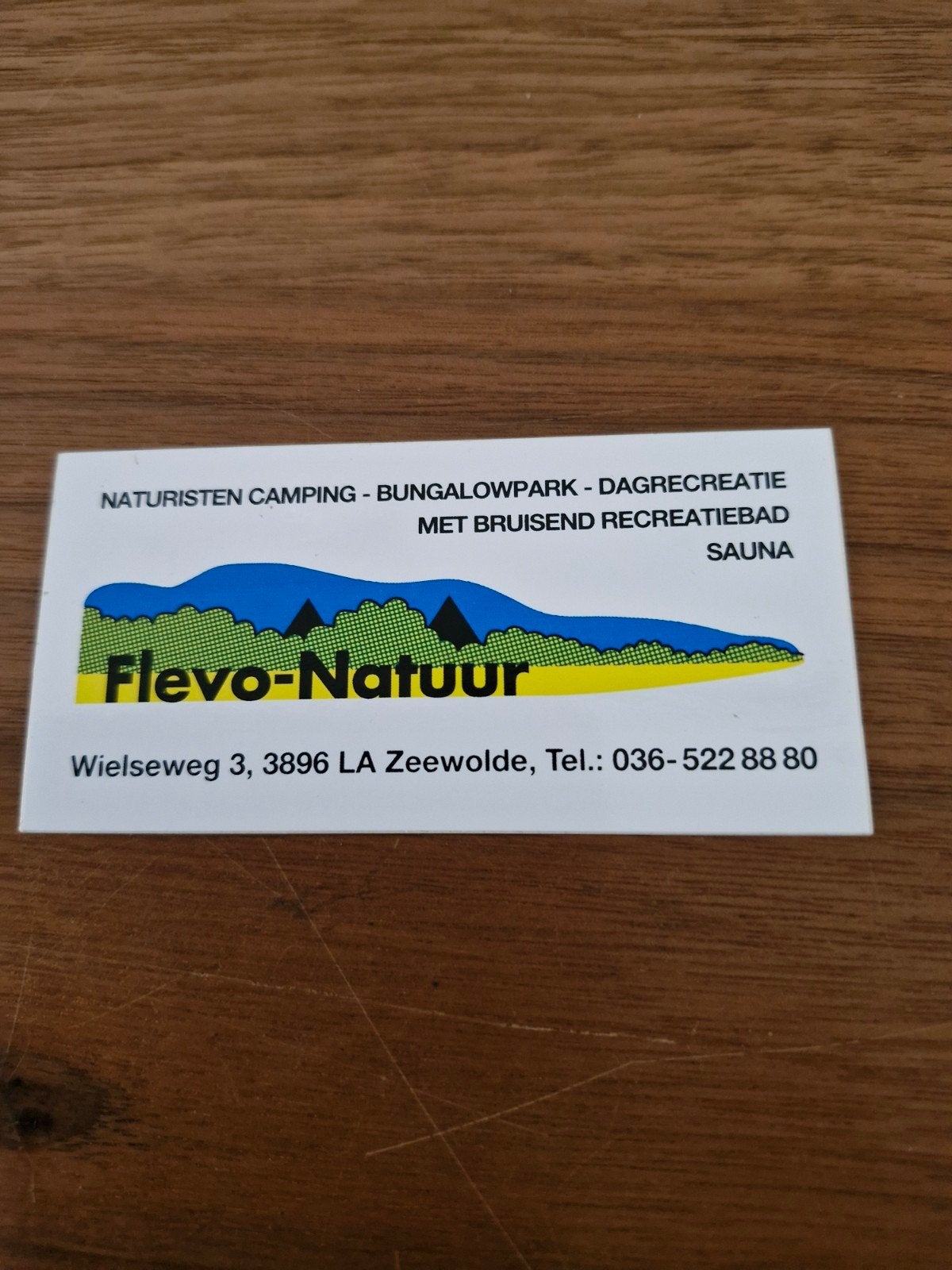 8446 Flevo-Natuur Sticker - Naturisten Camping Bungalowpark, Ophalen of Verzenden, Nieuw, Overige typen