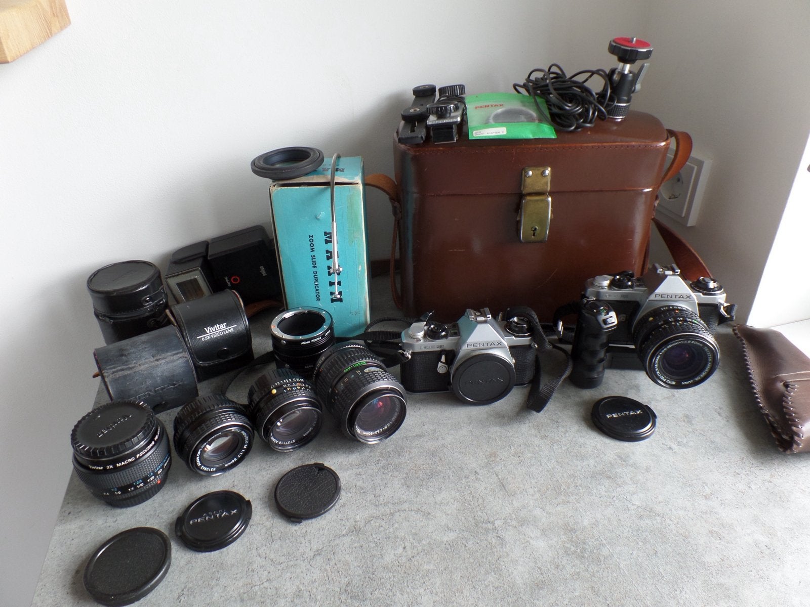 Pentax verzameling Pentax ME super, lenzen etc, etc., Ophalen of Verzenden, Gebruikt, Spiegelreflex, Pentax