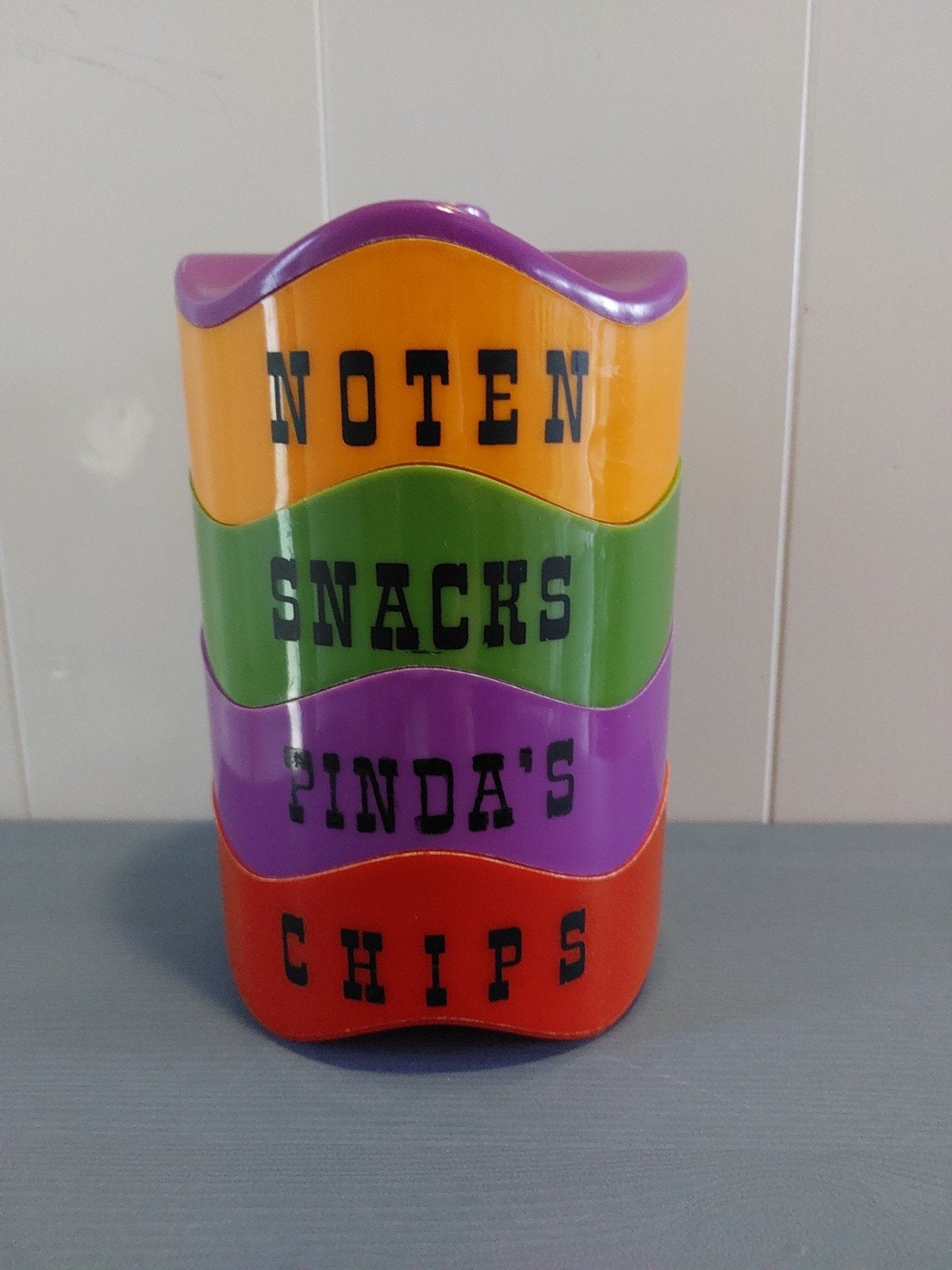 Vintage snacktoren space age jaren 70, Kunststof, Ophalen of Verzenden, Meerkleurig, Overige merken