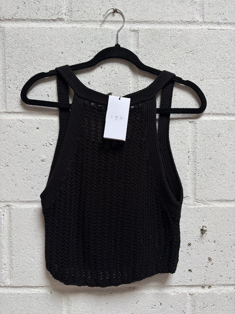 Iro Paris knit top knitted Maat L Zwart Model Ozzy Nieuw, Zwart, Maat 42/44 (L), Nieuw, Ophalen of Verzenden