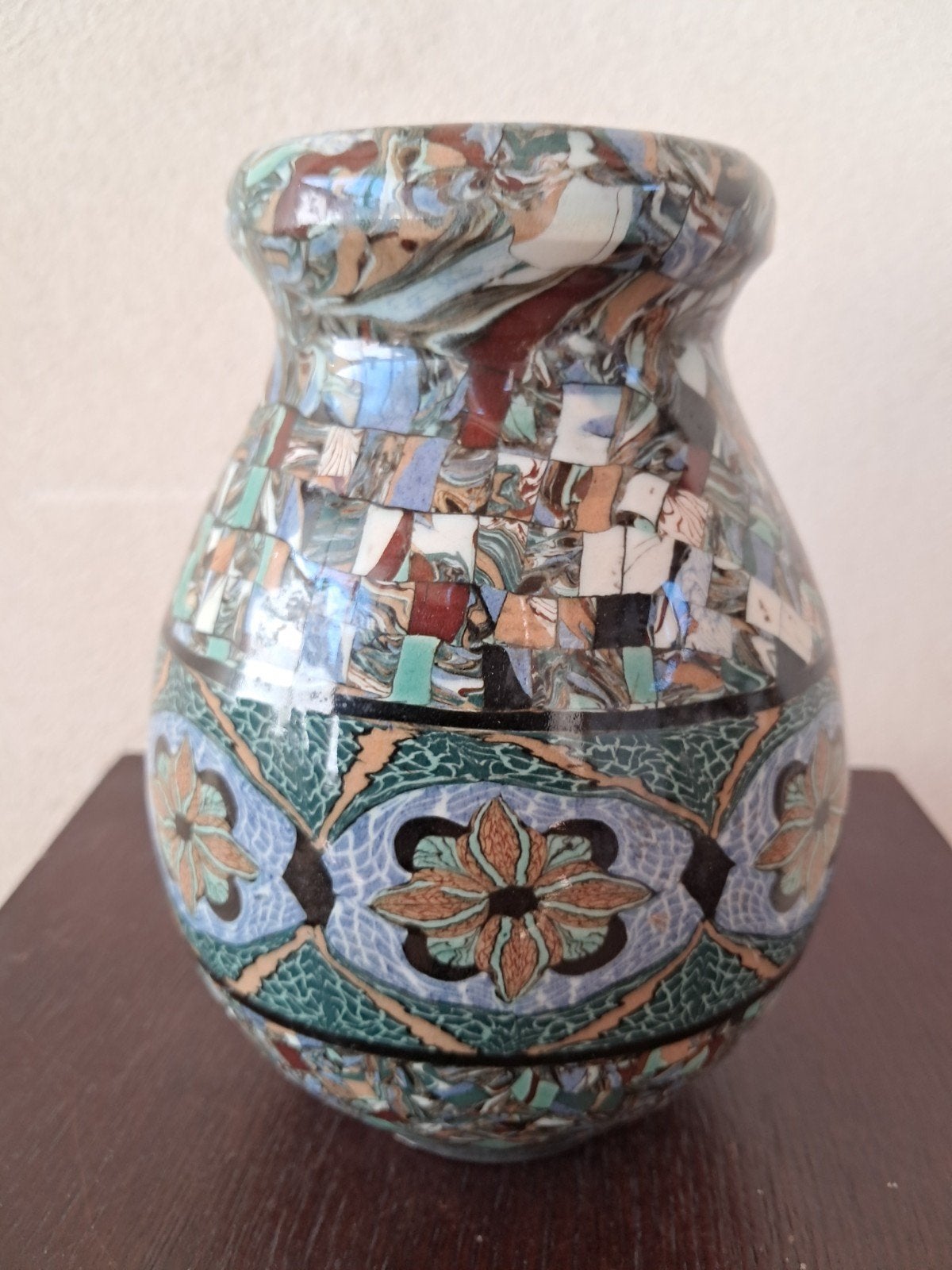 JEAN GERBINO (1876-1966) siervaas veelkleurig aardewerk, 16 cm, Meerkleurig, Gemerkt, Ophalen of Verzenden