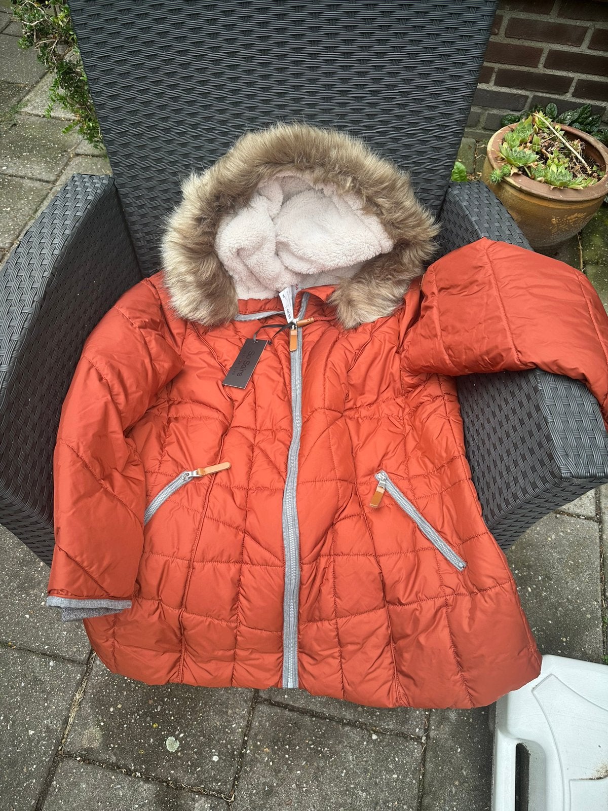 So soire dames winterjas 48, Ophalen of Verzenden, Nieuw, Maat 46/48 (XL) of groter, Oranje